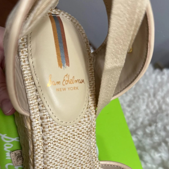Sam Edelman Vaughn Espadrille Wedge Ankle Tie sandals size 9.5, new in box!! - Picture 4 of 6